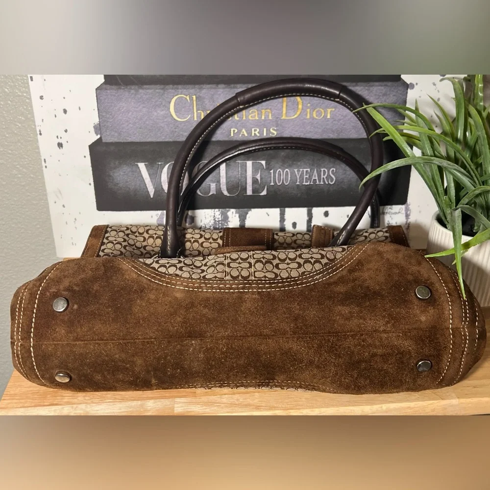 ❣️SALE❣️COACH Vintage SoHo Suede Leather & Jacquard Canvas, Gorgeous Condition - Picture 9 of 15